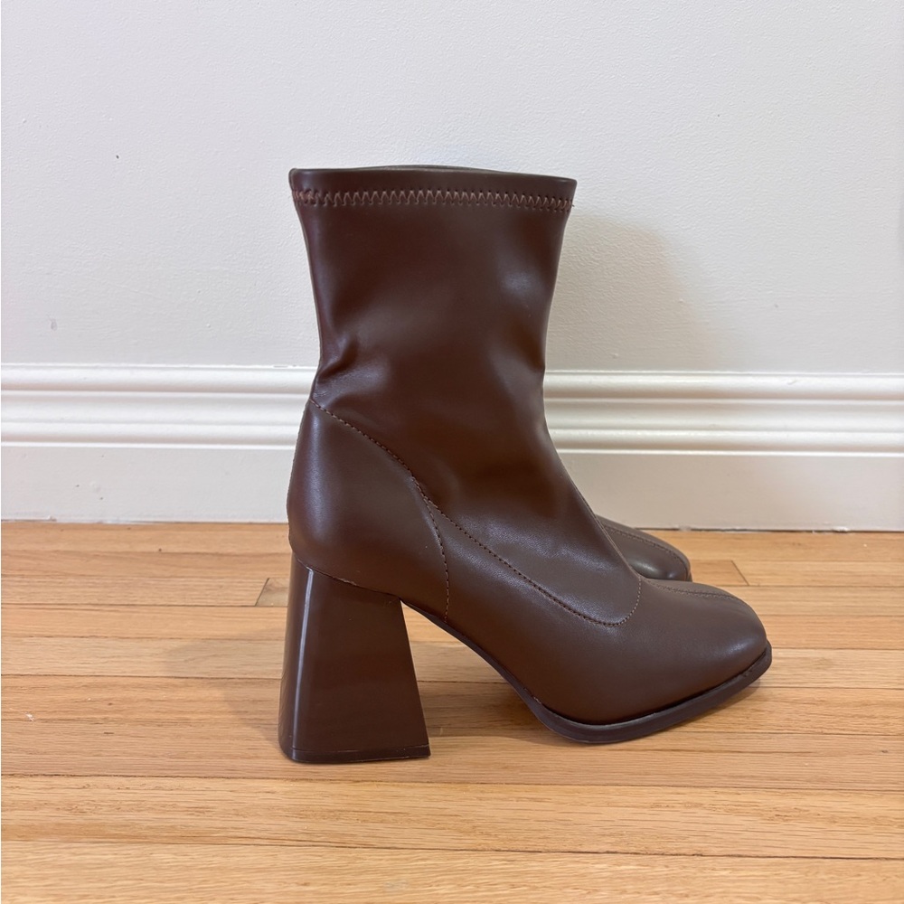 Brown Ankle Booties - Picture 3 of 5